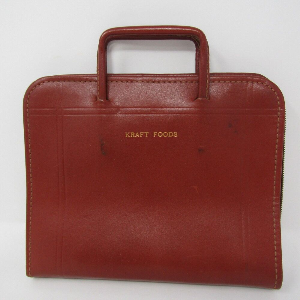Vintage Kraft Foods Salesman Sample Zippered Portfolio Binder Case Advertising